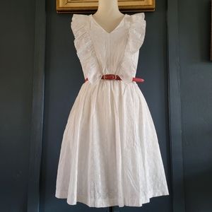 New TEXTILE Elizabeth and James Eyelet Spring Summer Sun Dress Medium 100 Cotton